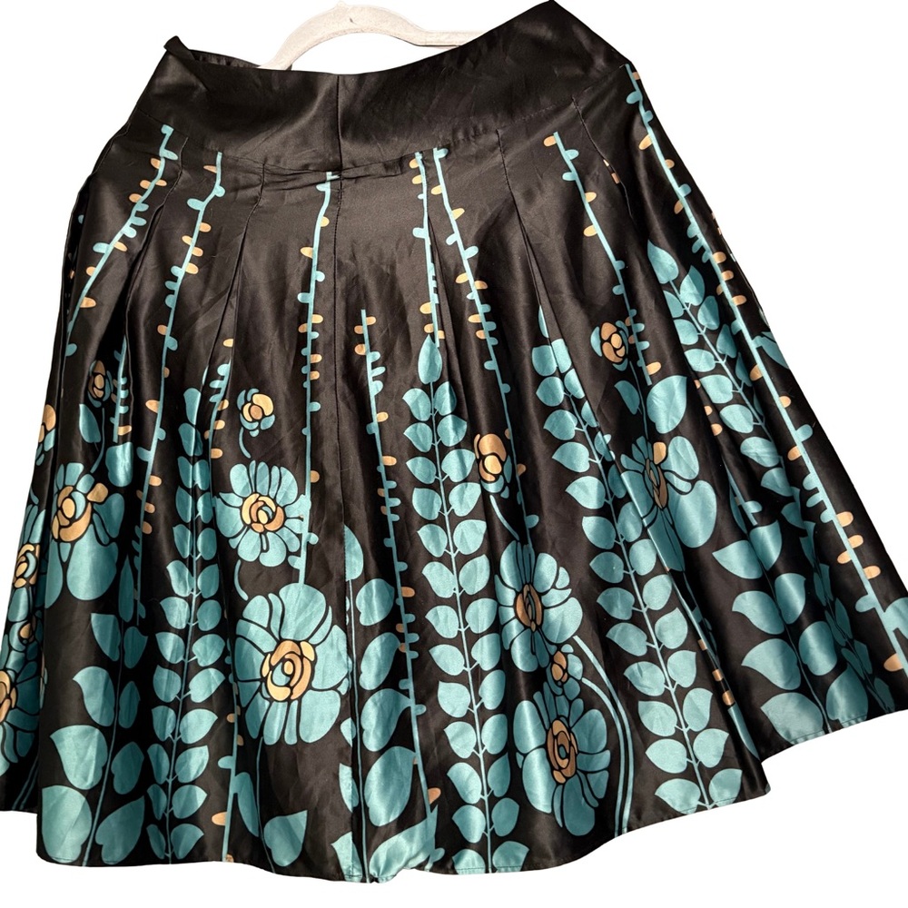 🧚🏻‍♀️ Mossimo teal and black a-line skirt size 4